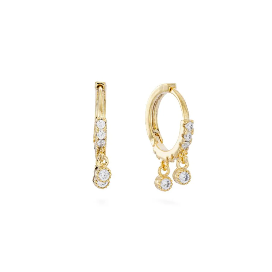Camelia Dainty Huggie Earrings - Image 2