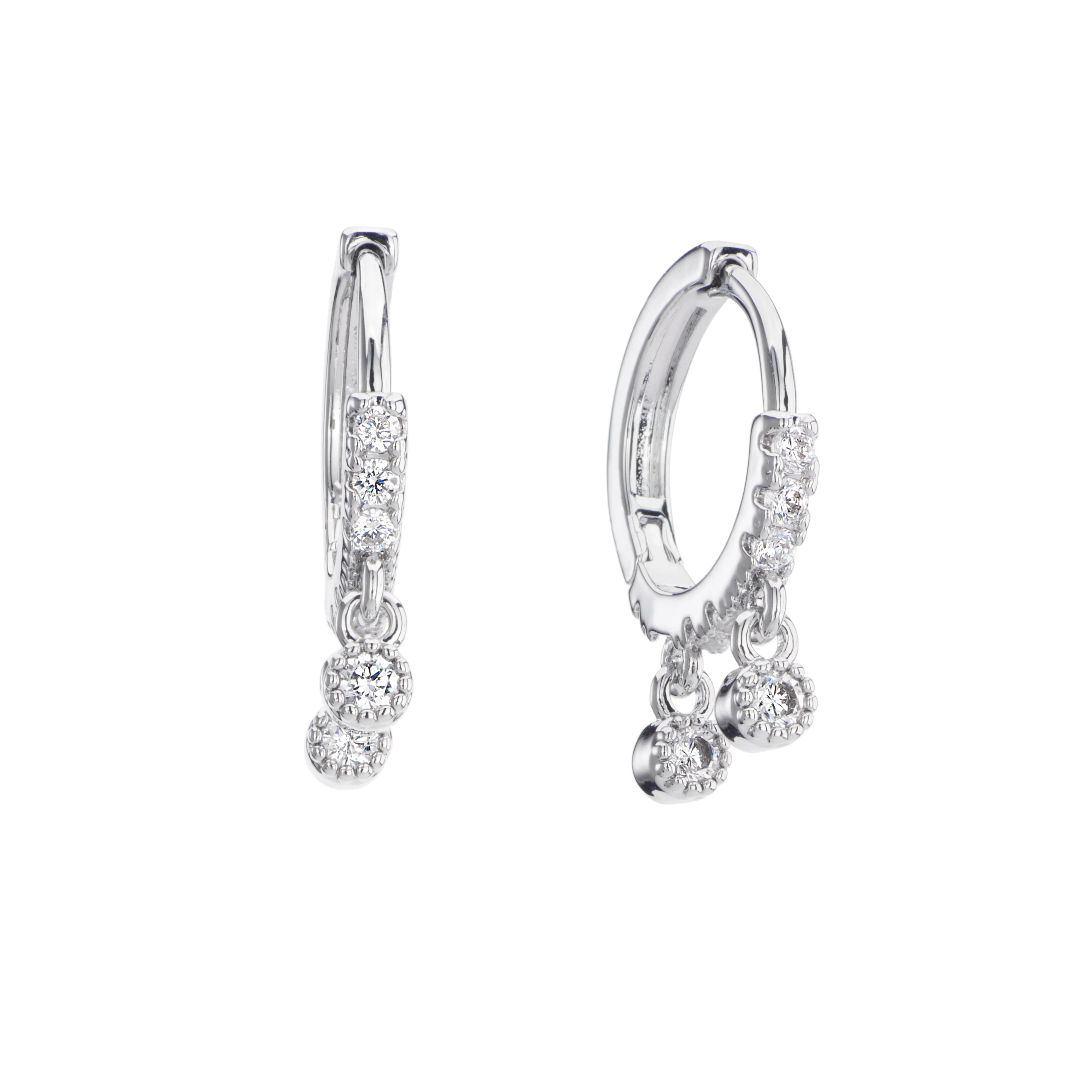 Camelia Dainty Huggie Earrings - Image 4