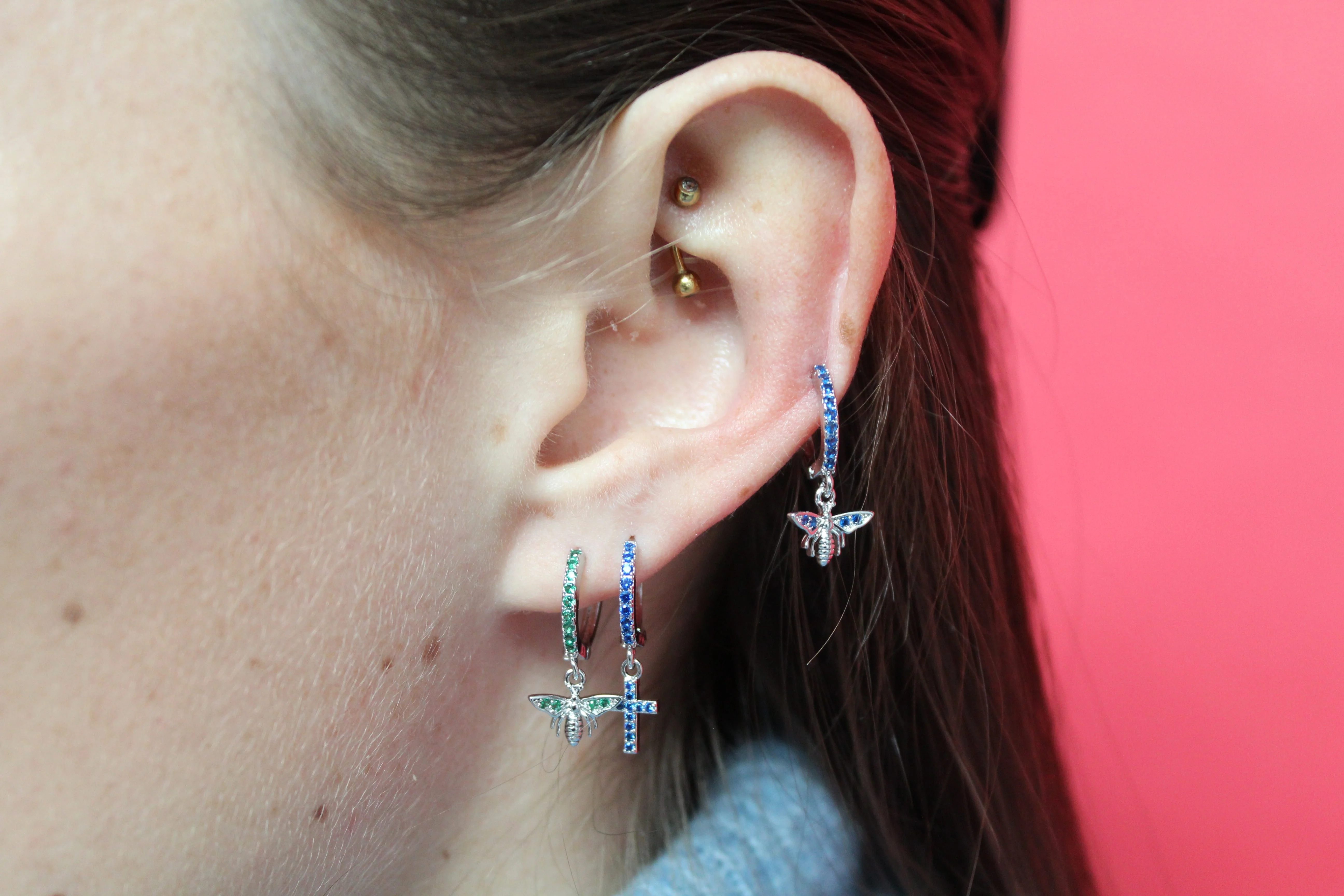 Camilla Cross Huggie Earrings - Image 26