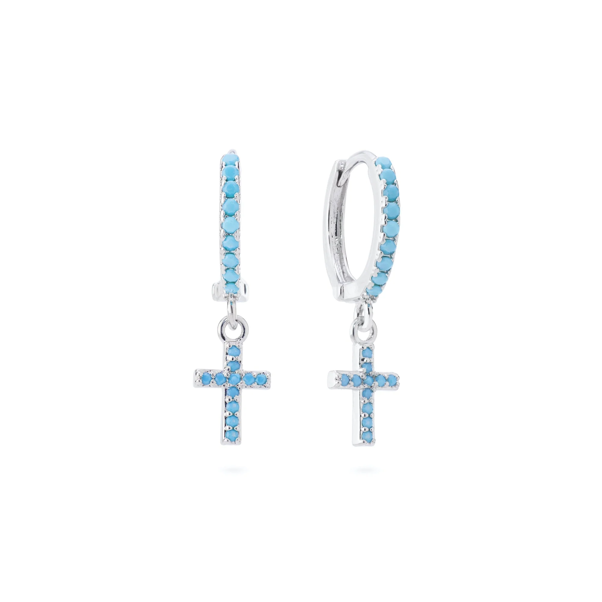 Camilla Cross Huggie Earrings - Image 5