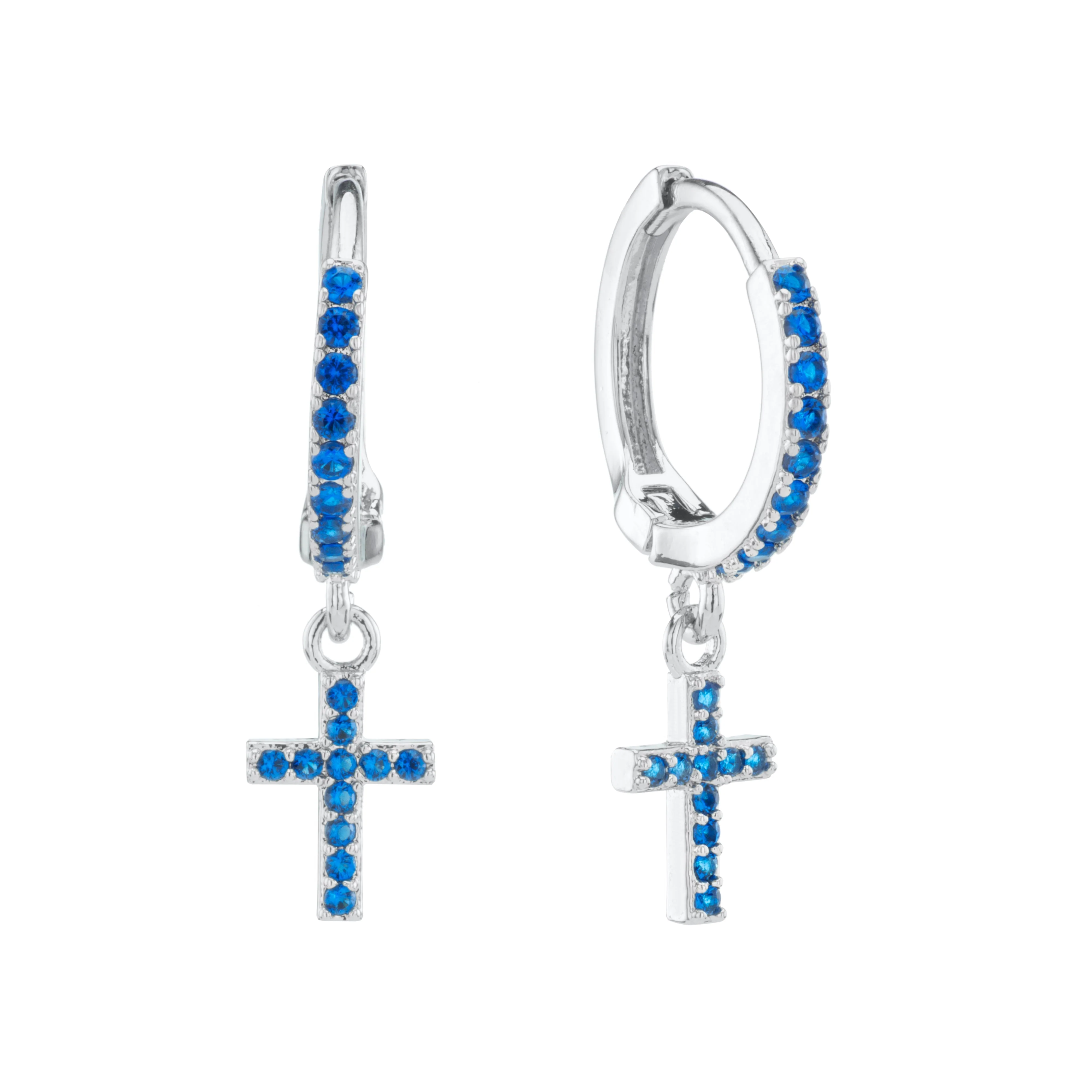 Camilla Cross Huggie Earrings - Image 6
