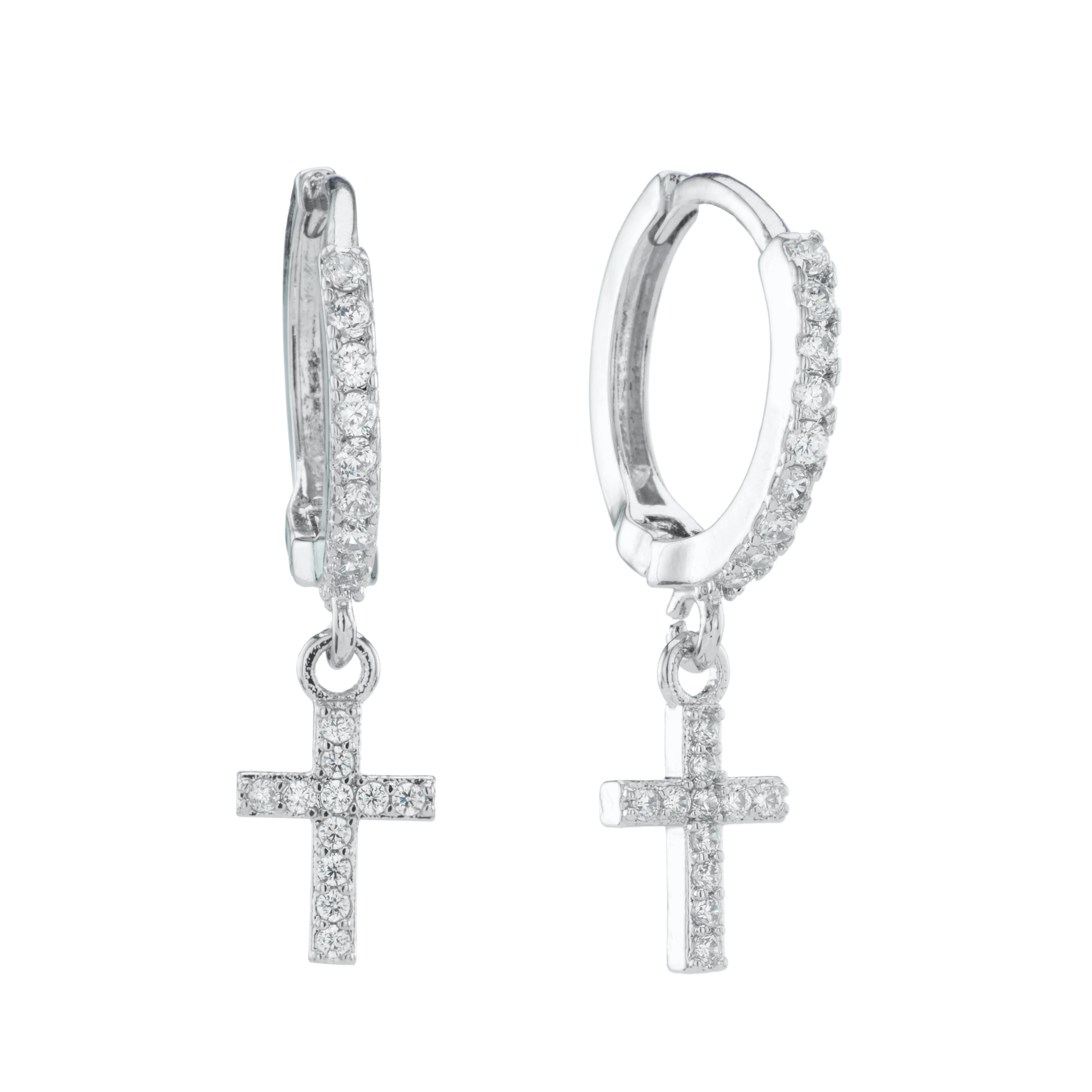 Camilla Cross Huggie Earrings - Image 7