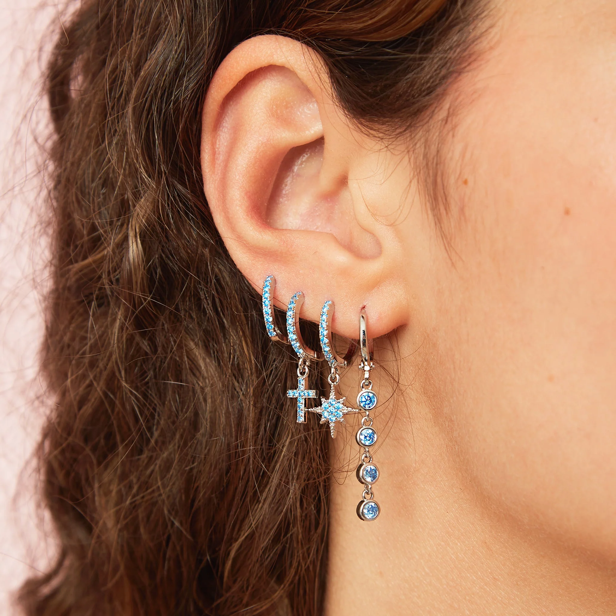 Cosima Star Huggie Earrings - Image 34