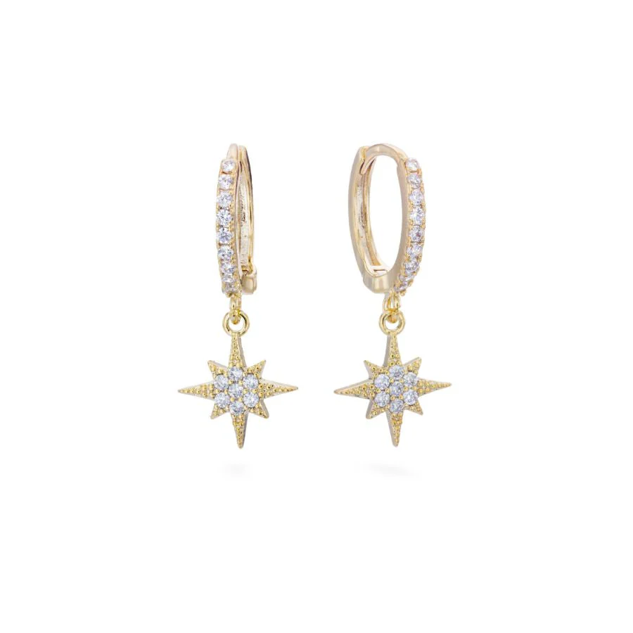 Cosima Star Huggie Earrings - Image 4