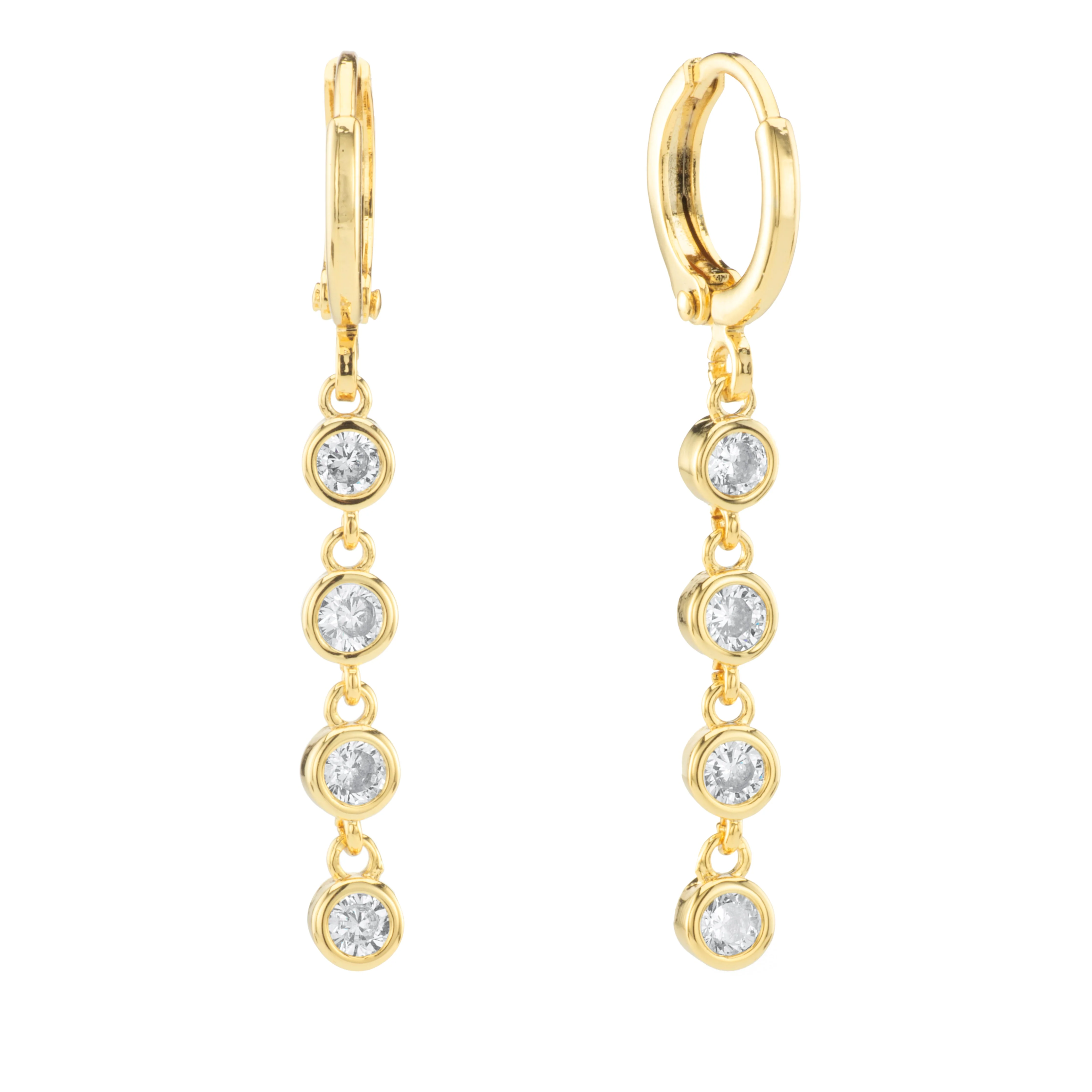 Ellica Droplet Huggie Earrings - Image 10