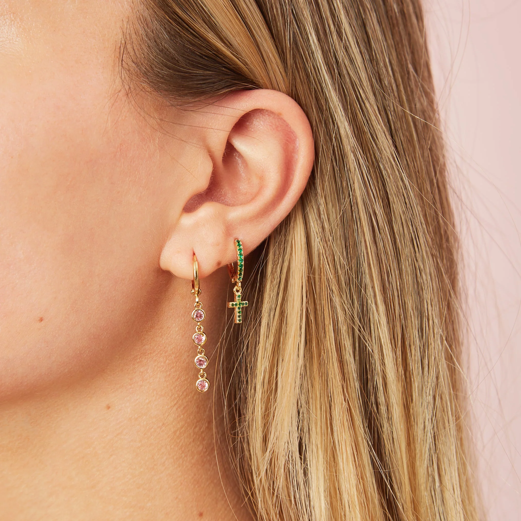 Ellica Droplet Huggie Earrings - Image 24