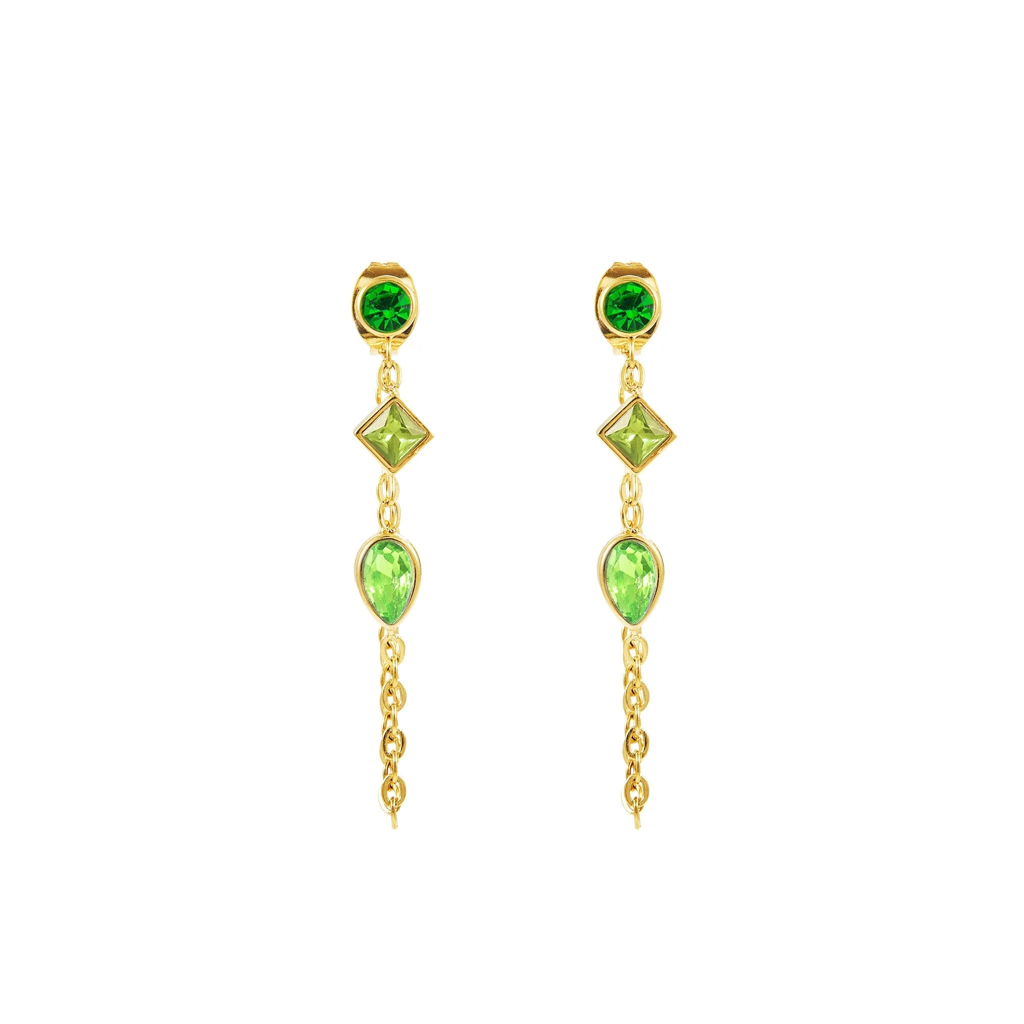 Emma Droplet Chain Studs - Image 4
