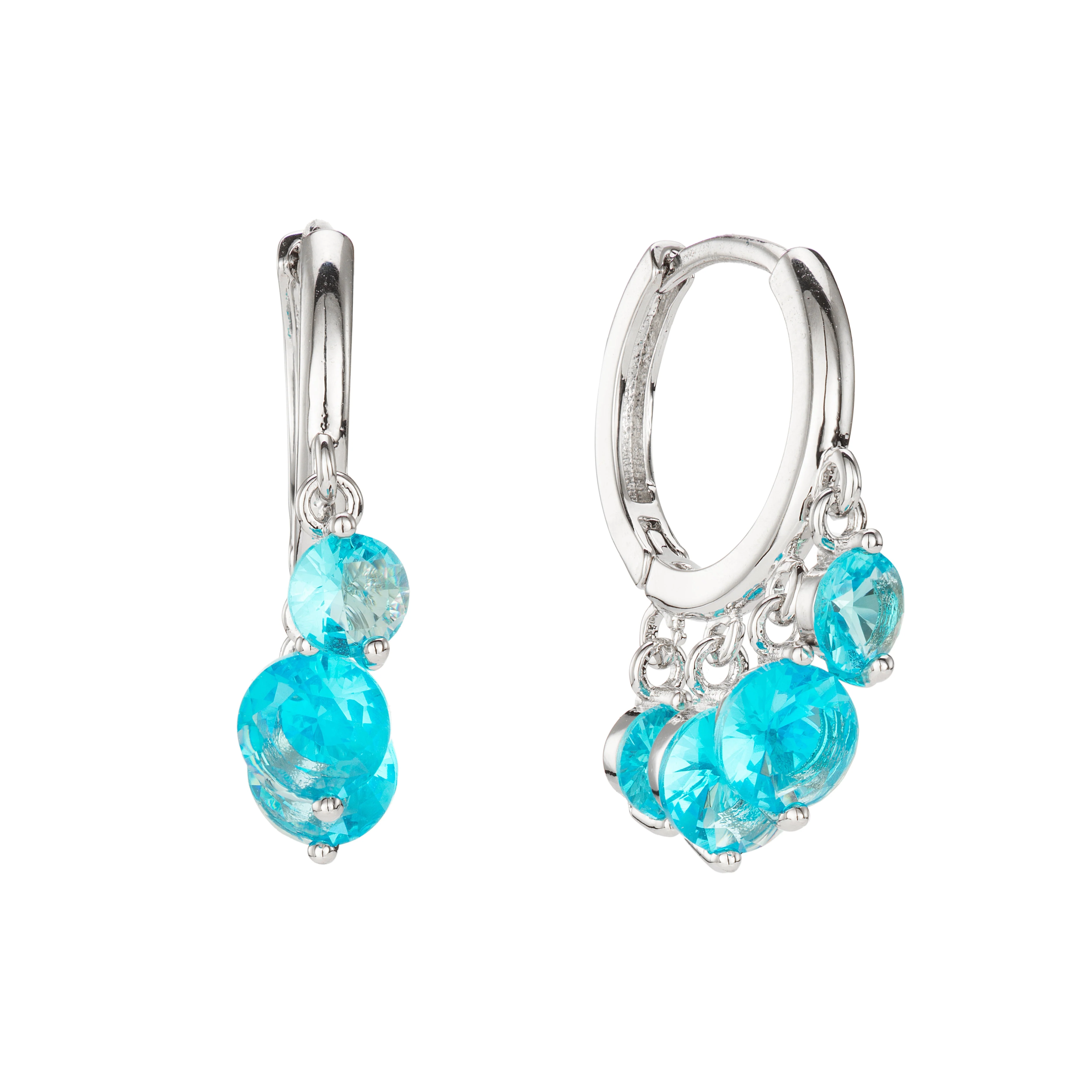 Iris Waterfall Huggie Earrings - Image 11
