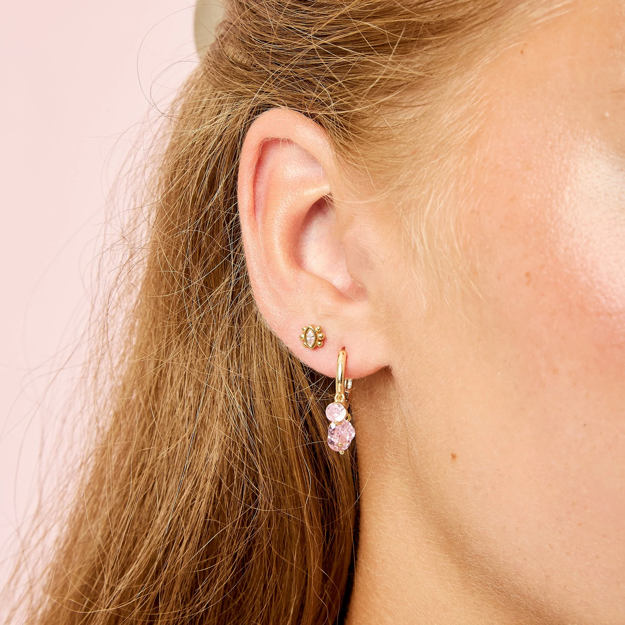 Iris Waterfall Huggie Earrings - Image 19
