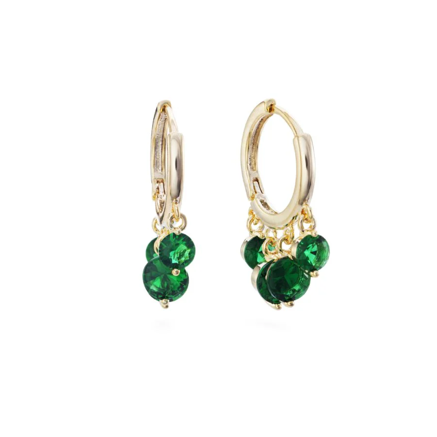 Iris Waterfall Huggie Earrings - Image 2