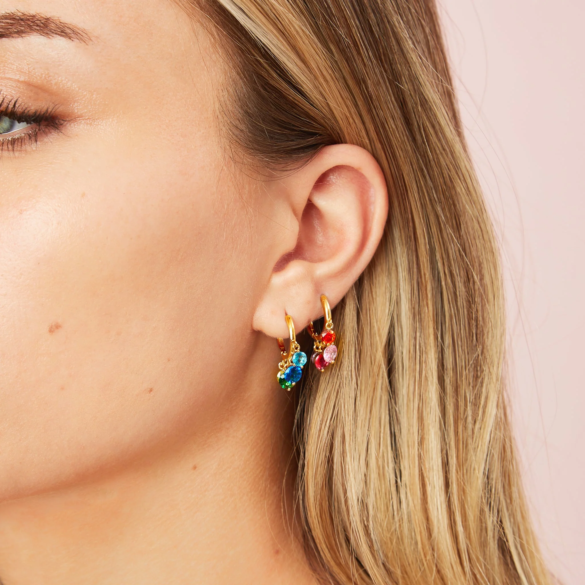 Iris Waterfall Huggie Earrings - Image 22