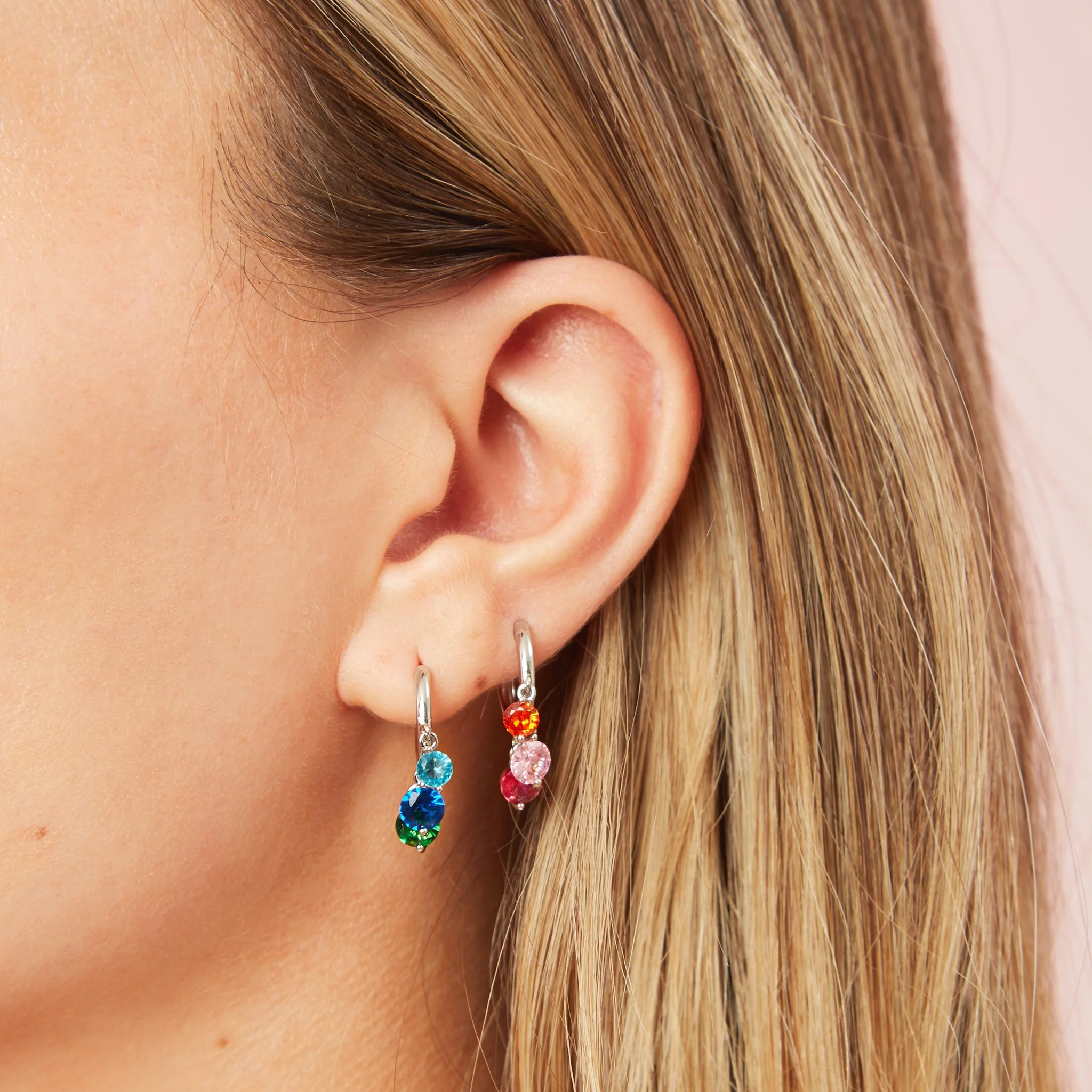 Iris Waterfall Huggie Earrings - Image 30