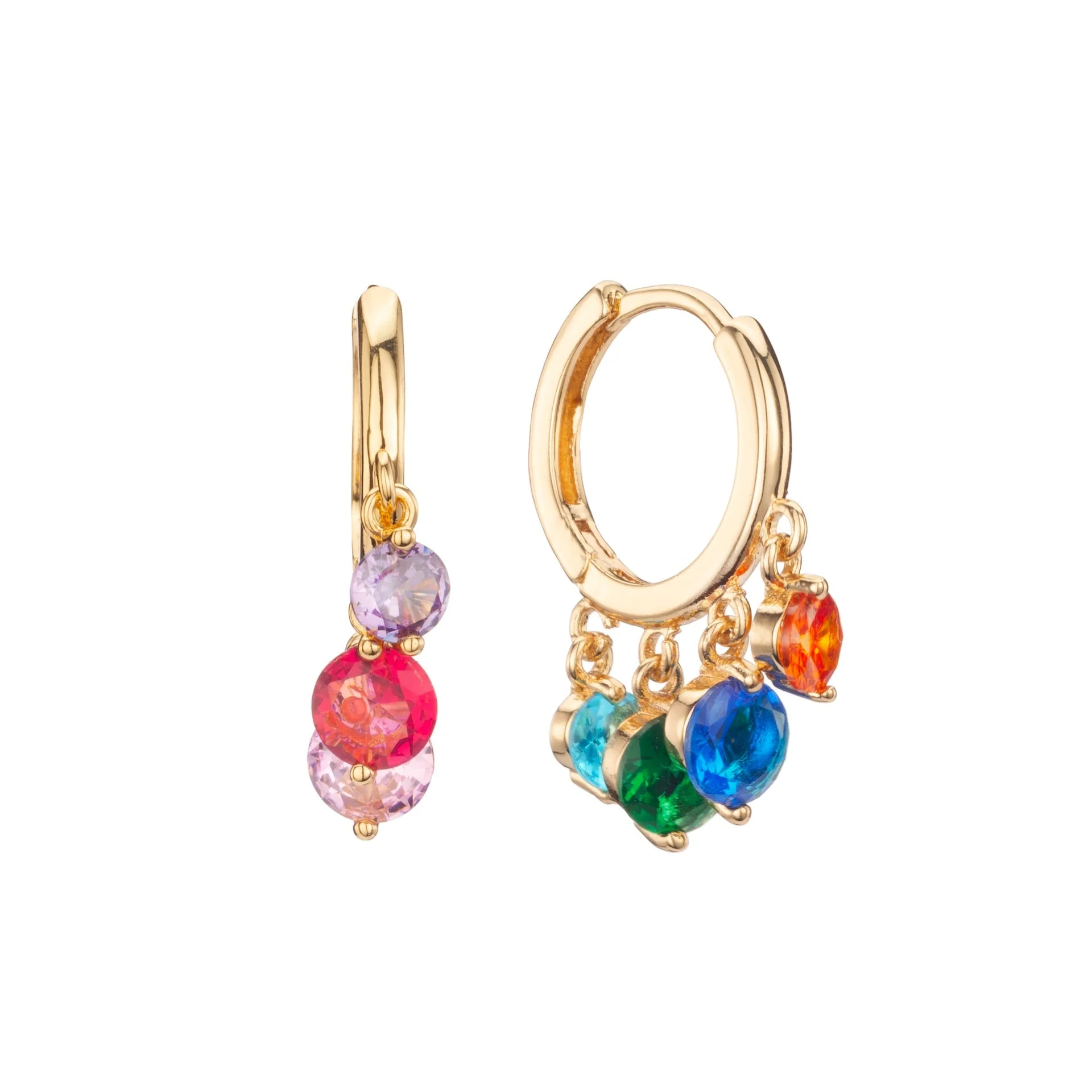 Iris Waterfall Huggie Earrings - Image 5