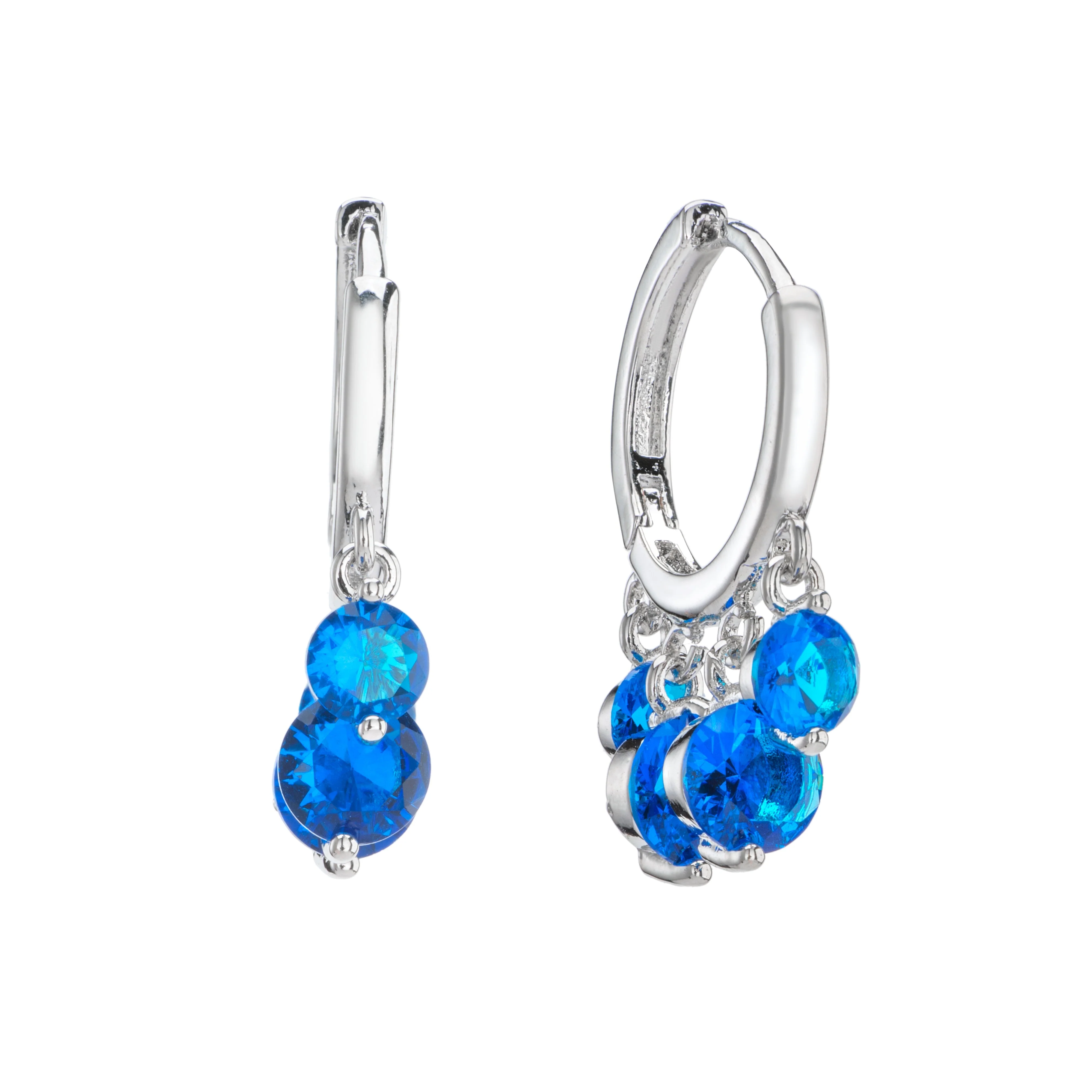 Iris Waterfall Huggie Earrings - Image 7