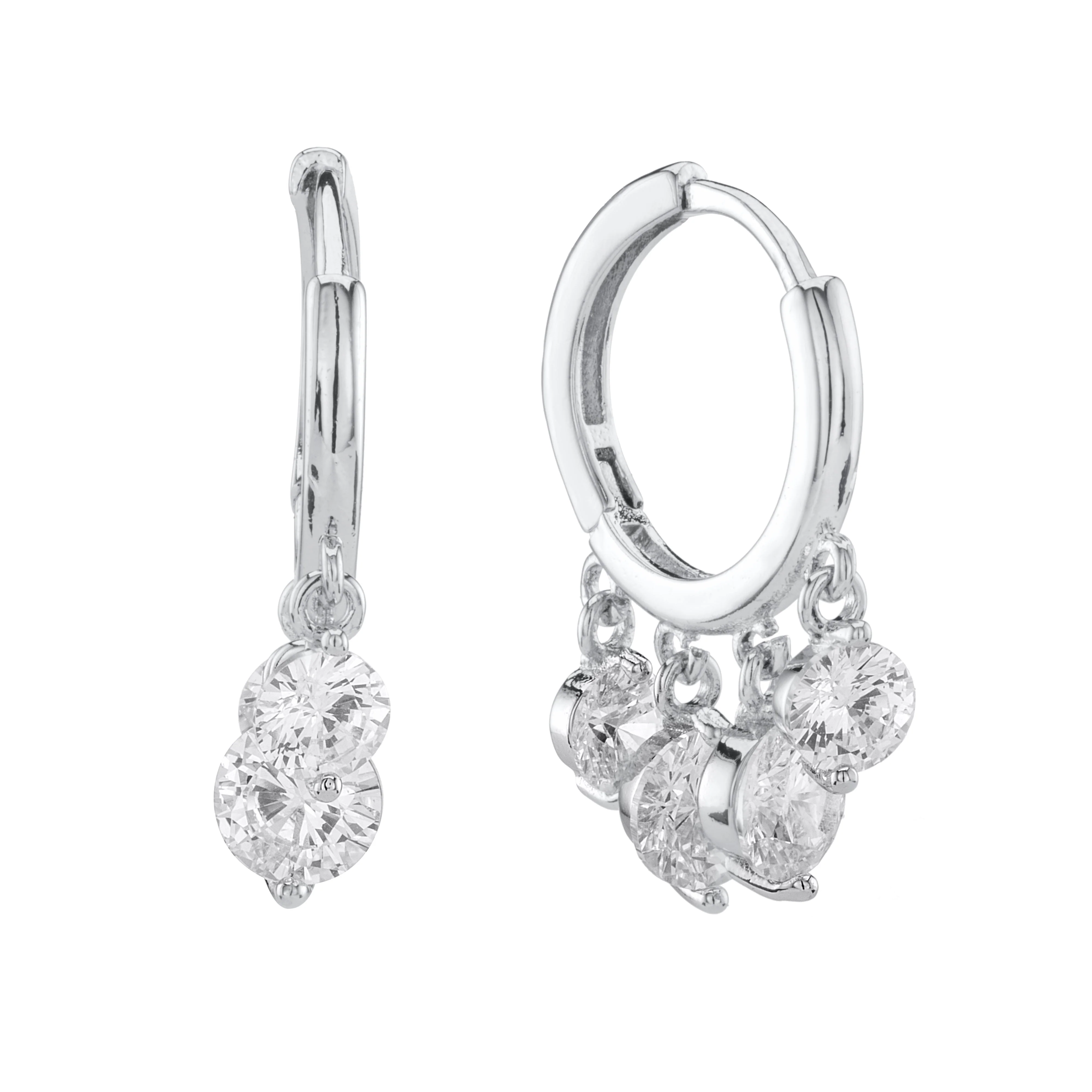 Iris Waterfall Huggie Earrings - Image 9