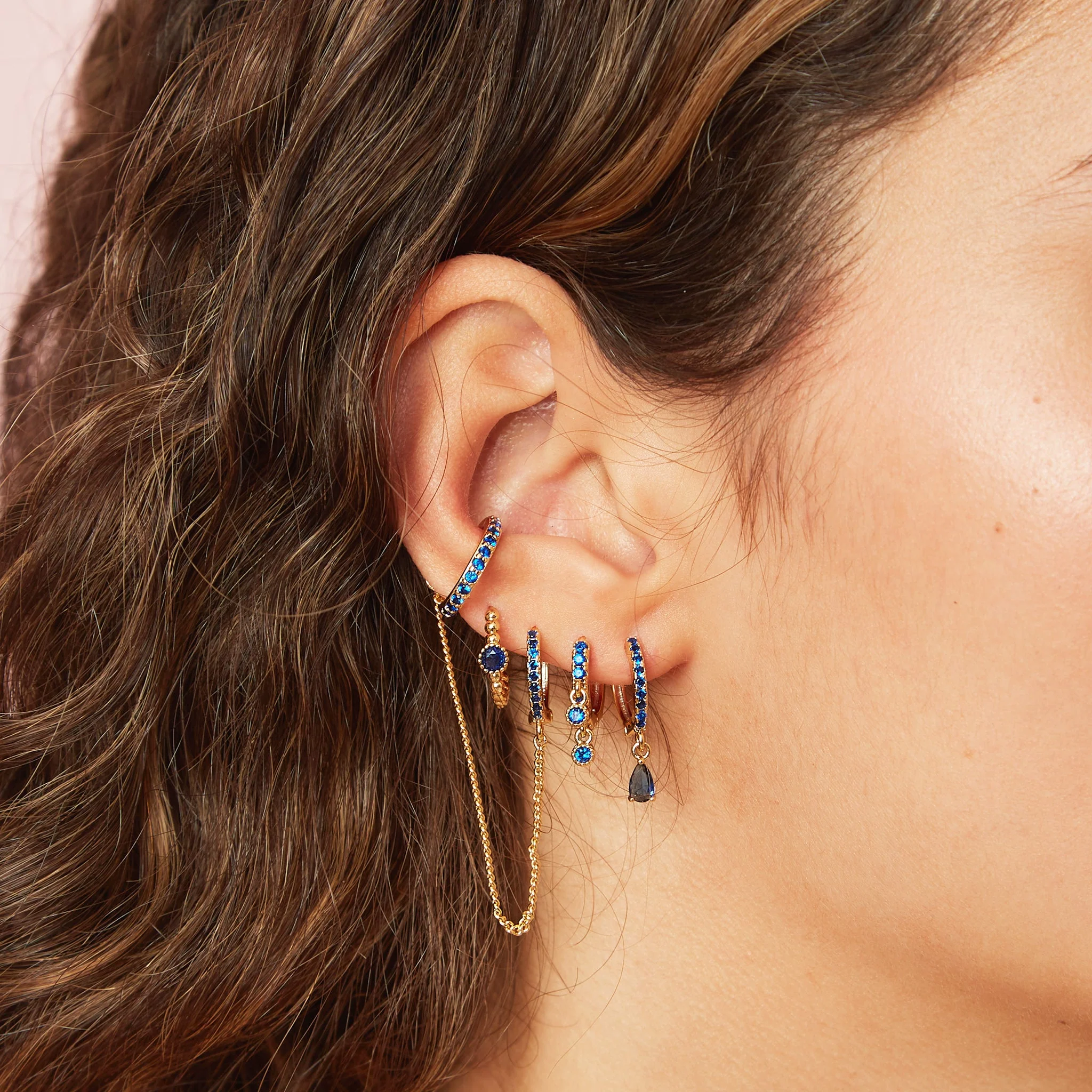 Ottillie Raindrop Huggie Earrings - Image 15