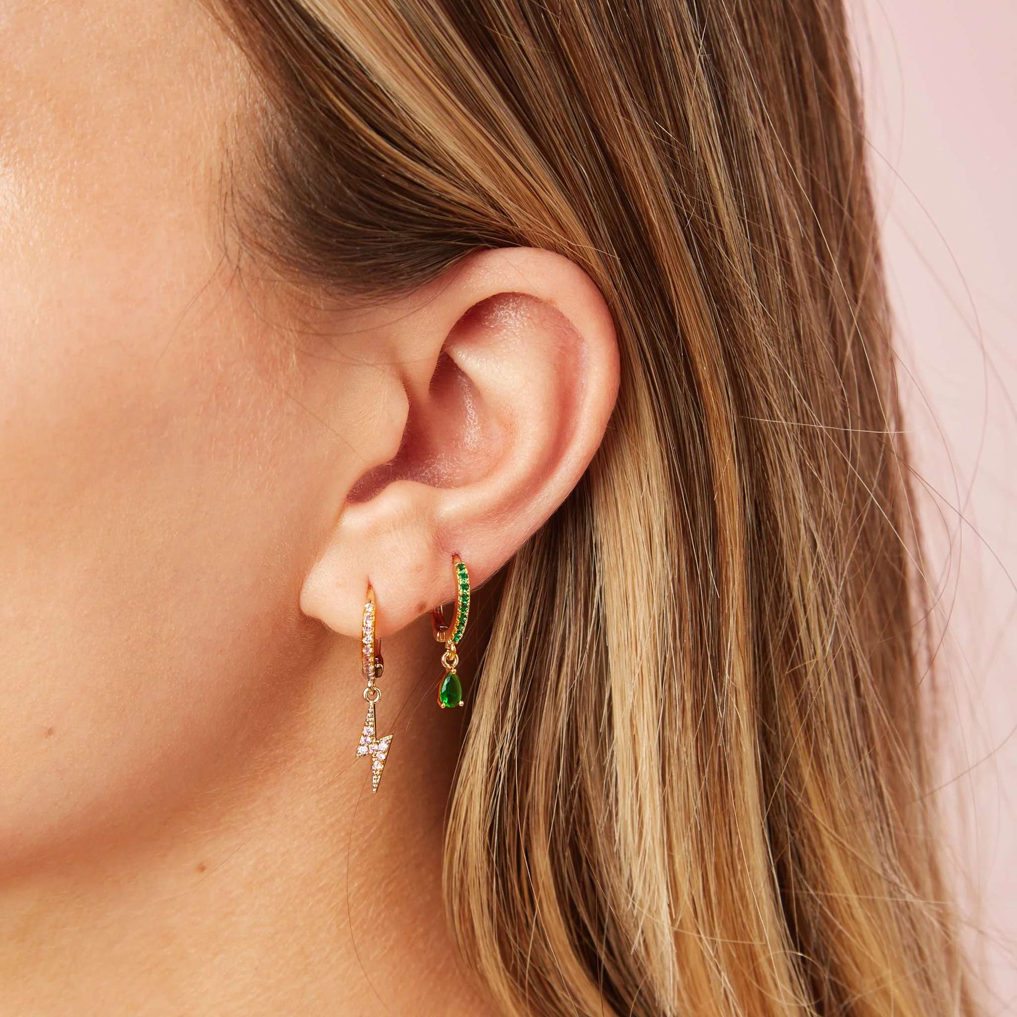 Ottillie Raindrop Huggie Earrings - Image 17