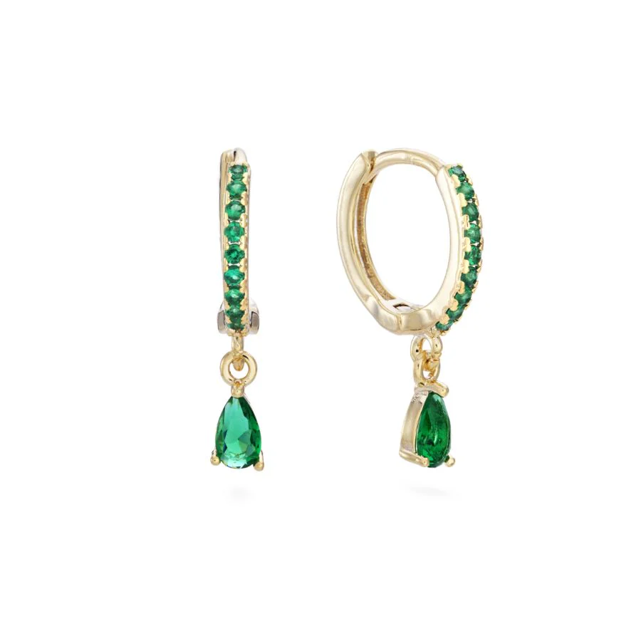 Ottillie Raindrop Huggie Earrings - Image 2