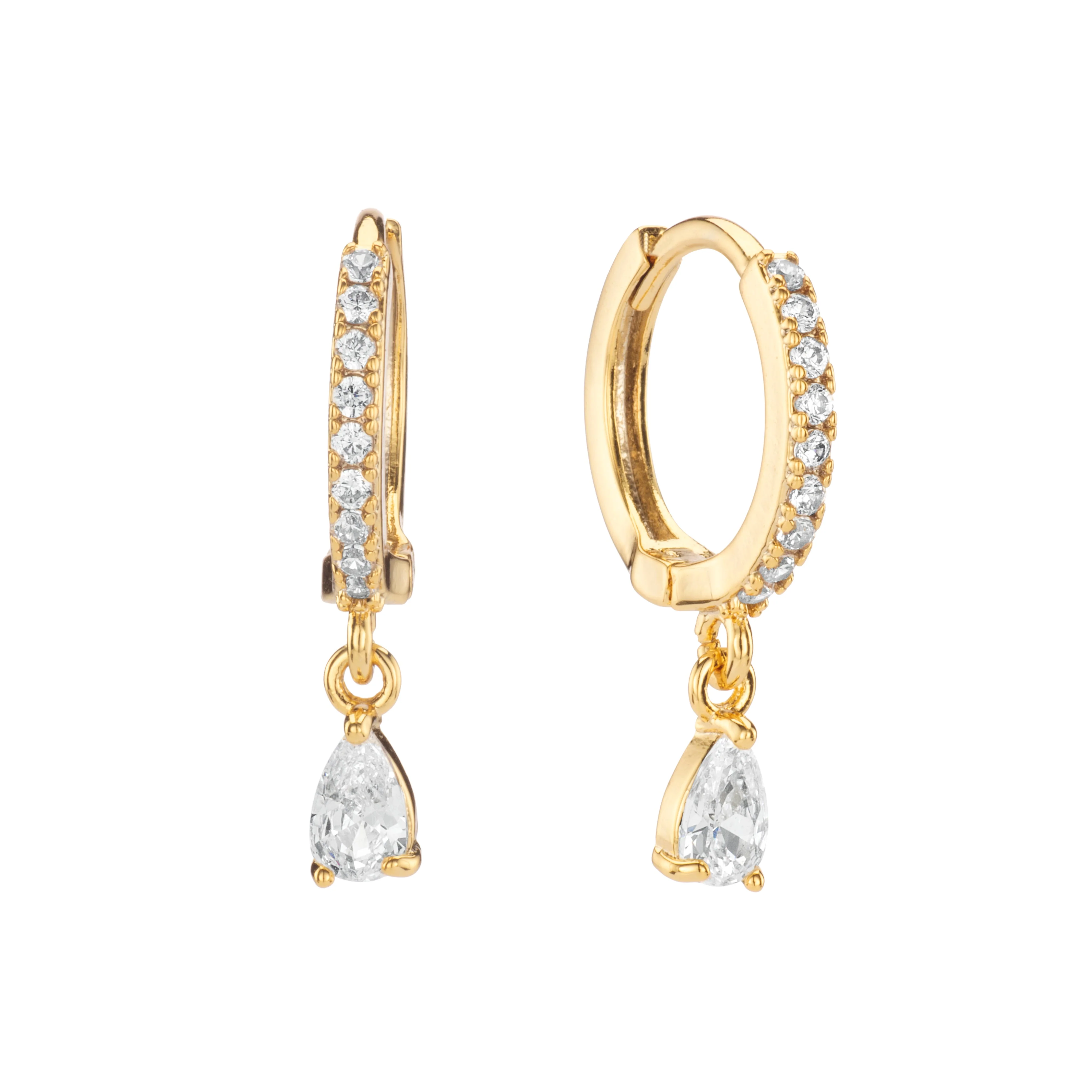 Ottillie Raindrop Huggie Earrings - Image 6