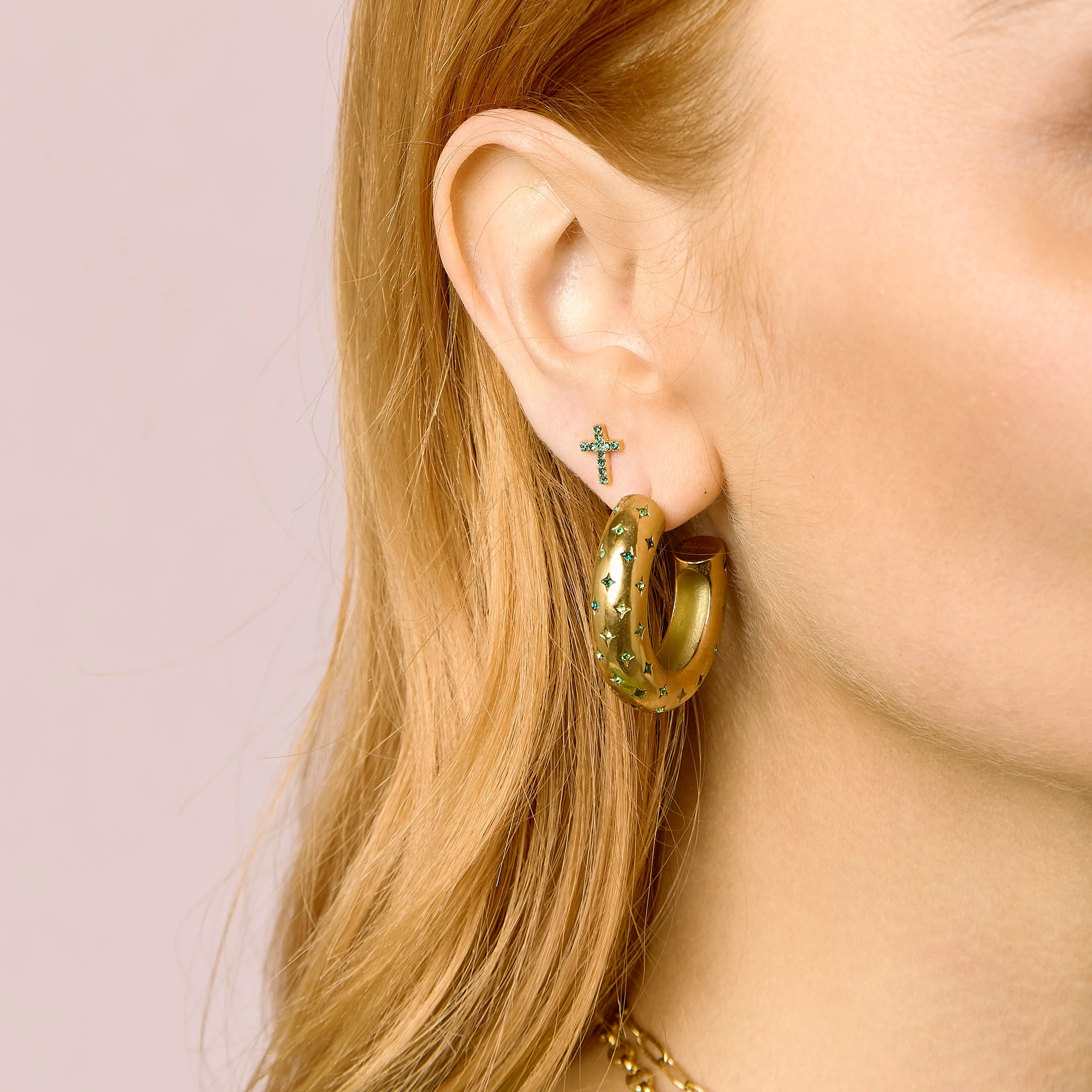 Petra Chunky Star Hoops - Image 15