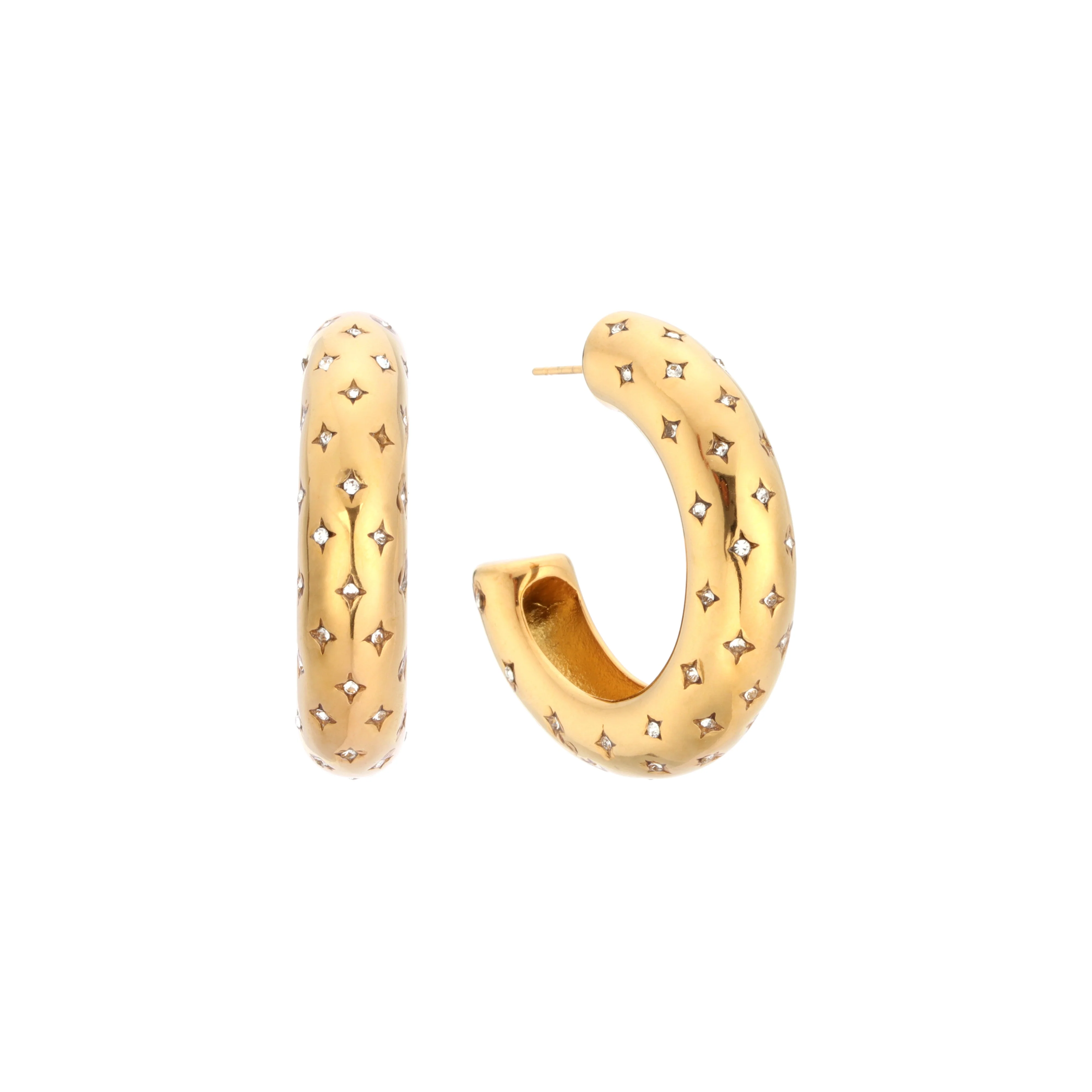 Petra Chunky Star Hoops - Image 4
