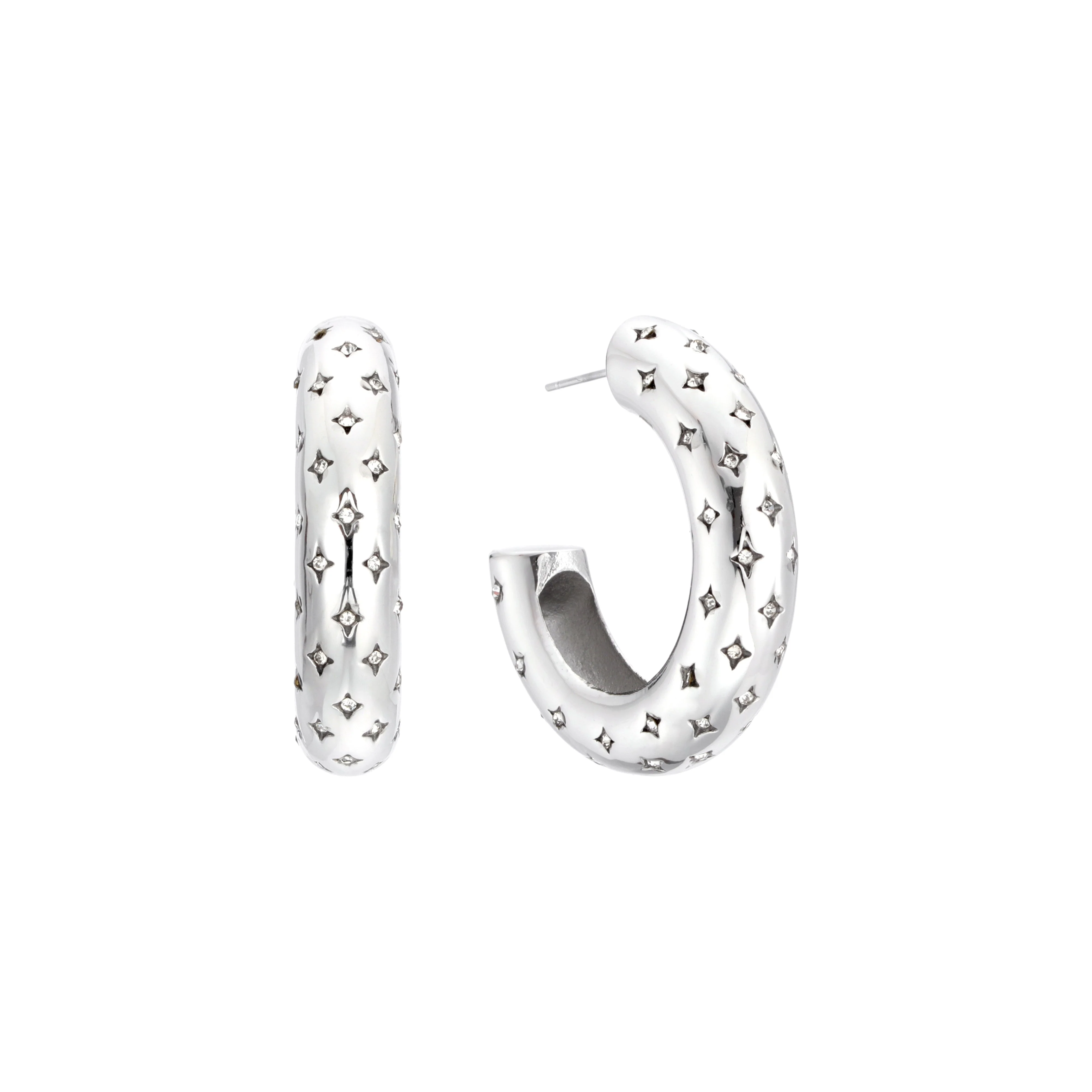 Petra Chunky Star Hoops - Image 6