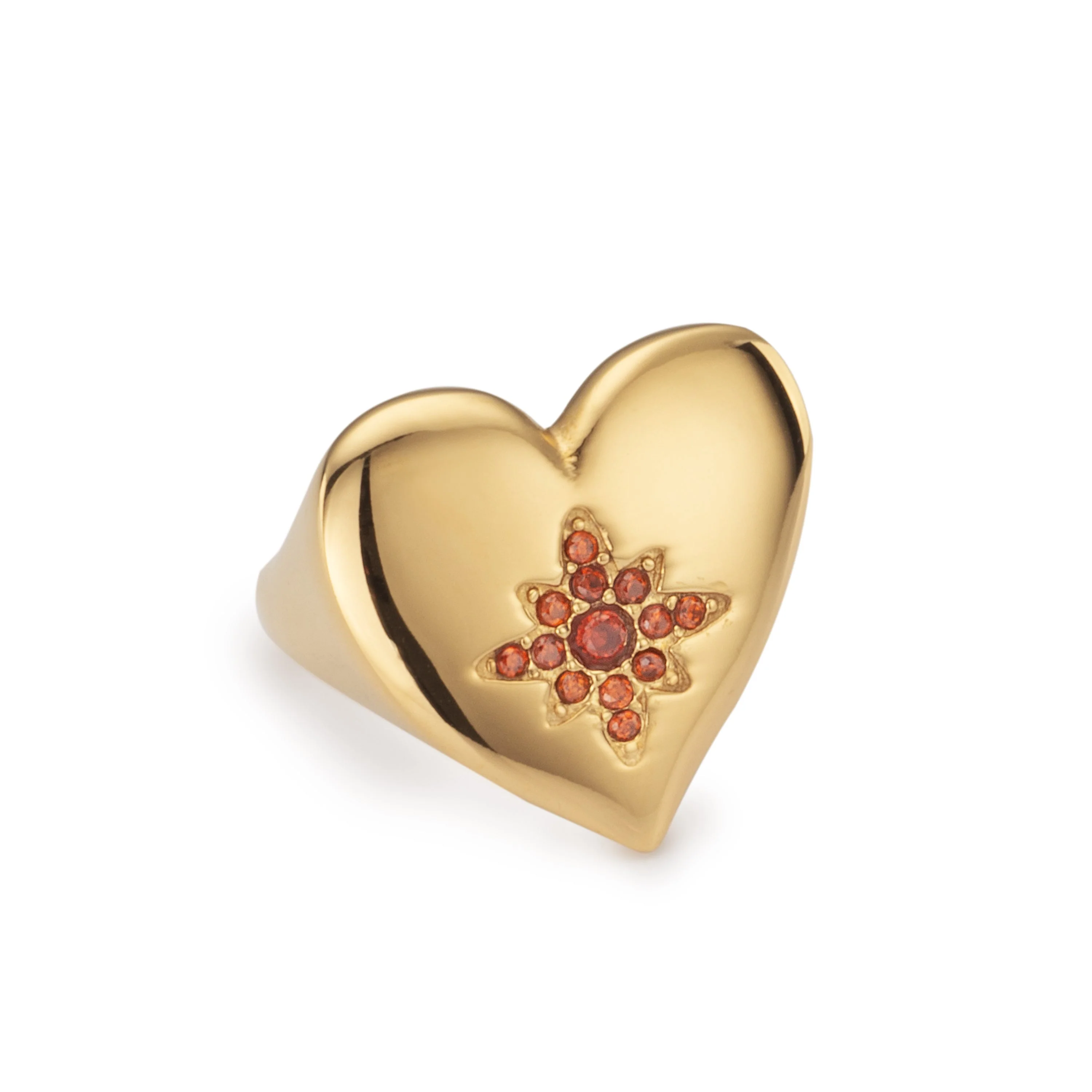 Ruby Chunky Heart Ring - Image 6